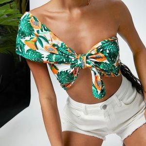 Tropical tie top